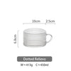 Tazza da tè in vetro LuxeSip - Design goffrato con linee dorate