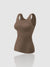 Thermische Tanktop Dames met Verwijderbare BH-Pads en Hoge Elasticiteit – Comfortabele Mouwloze Top voor Activiteiten - Koffie