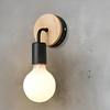 LumiEra - Elegante lampada da parete in ferro e legno in stile nord europeo