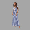 Zavando - Elegantes Satin-Abendkleid mit tiefem Ausschnitt