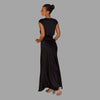 Zavando - Elegantes Satin-Abendkleid mit tiefem Ausschnitt