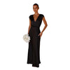 Zavando - Elegantes Satin-Abendkleid mit tiefem Ausschnitt