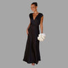 Zavando - Elegantes Satin-Abendkleid mit tiefem Ausschnitt