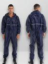 Veiligheidsoverall met Kap - Waterdicht en Reflecterend voor Optimale Bescherming in Maten M-4XL | Marineblauw