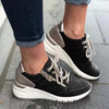 Zavando Sneakers | Chiusura con lacci | Ergonomico | Sneakers ortopediche | Sneakers da donna