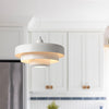 Lampada a sospensione Luxora - Lampada a sospensione elegante nero-oro