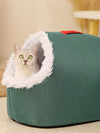 Winter Huisdierenbed met Grotontwerp – Warm, Comfortabel & Ondersteunend voor Honden en Katten | Groen A