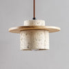 TravéLume - Lampada a sospensione in travertino di lusso con design elegante