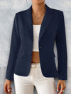 Zwarte Blazer Dames met Eén Knop en Lange Mouwen – Tijdloze Elegantie voor Elke Gelegenheid | Marineblauw