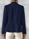 Zwarte Blazer Dames met Eén Knop en Lange Mouwen – Tijdloze Elegantie voor Elke Gelegenheid | Marineblauw B