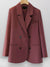 Zwarte Dames Blazer met Comfortabele Pasvorm en Praktische Zakken - Stijlvolle Lange Blazer voor Elke Gelegenheid - Frambozen