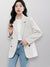 Zwarte Dames Blazer met Comfortabele Pasvorm en Praktische Zakken - Stijlvolle Lange Blazer voor Elke Gelegenheid - Model 1