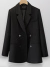 Zwarte Dames Blazer met Comfortabele Pasvorm en Praktische Zakken - Stijlvolle Lange Blazer voor Elke Gelegenheid - Zwart