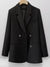 Zwarte Dames Blazer met Comfortabele Pasvorm en Praktische Zakken - Stijlvolle Lange Blazer voor Elke Gelegenheid - Zwart