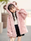 SnowChic - Giacca per ragazze foderata in pile con cappuccio carino