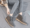 Stivaletti in suede e pelle