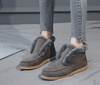 Stivaletti in suede e pelle