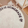Witte ronde tapijt