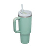 Isolierbecher mit Griff und Strohhalm, 40 oz
