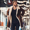 Parka da uomo con collo revers in pile, giacca invernale calda, moda abbigliamento casual
