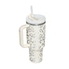 Isolierbecher mit Griff und Strohhalm, 40 oz
