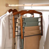 SpaceSaver - Grucce multifunzionali in legno per pantaloni e abiti
