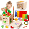 8-in-1 Houten Montessori Speelbox – Educatief Speelgoed voor Baby’s