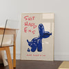 BalloonPup - Verspieltes Leinwandposter mit Ballonhund-Design