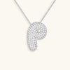 Collana con diamante iniziale a bolle