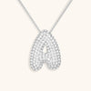 Collana con diamante iniziale a bolle