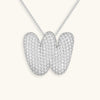 Collana con diamante iniziale a bolle