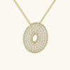 Collana con diamante iniziale a bolle