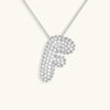 Collana con diamante iniziale a bolle