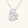 Collana con diamante iniziale a bolle