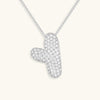 Collana con diamante iniziale a bolle