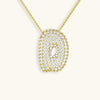 Collana con diamante iniziale a bolle