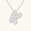 Collana con diamante iniziale a bolle