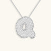 Collana con diamante iniziale a bolle