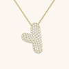Collana con diamante iniziale a bolle