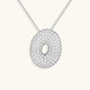 Collana con diamante iniziale a bolle