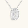 Collana con diamante iniziale a bolle