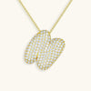 Collana con diamante iniziale a bolle