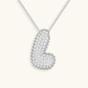 Collana con diamante iniziale a bolle