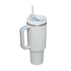 Isolierbecher mit Griff und Strohhalm, 40 oz