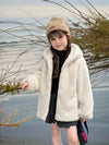 SnowChic - Giacca per ragazze foderata in pile con cappuccio carino