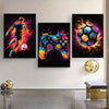 Stijlvolle 3-delige Canvas Poster Set - Moderne Abstracte Muurdecoratie