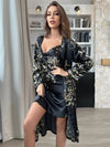 LuxeNight - Set Camicia da Notte e Accappatoio in Raso