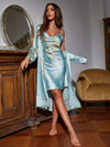 LuxeNight - Set Camicia da Notte e Accappatoio in Raso