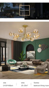 NobleLuminance - Glaskogel lampadario a corona