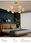 NobleLuminance - Glaskogel lampadario a corona